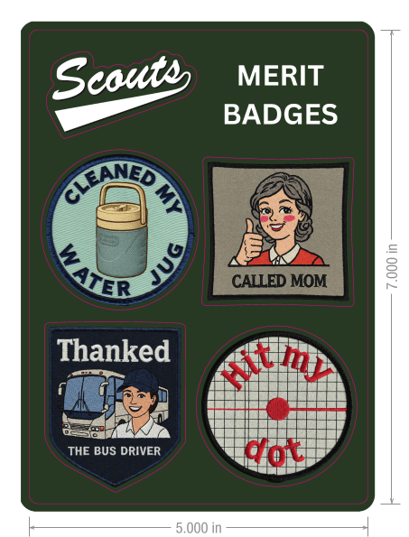 Merit Badges Sticker Sheet